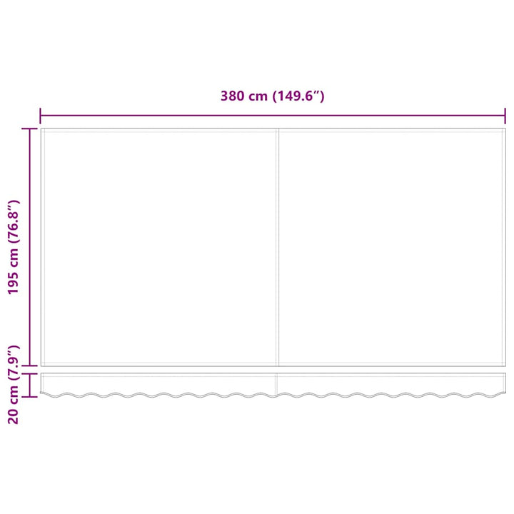 Markiseramme Blå og Hvid 400 x 200 cm
