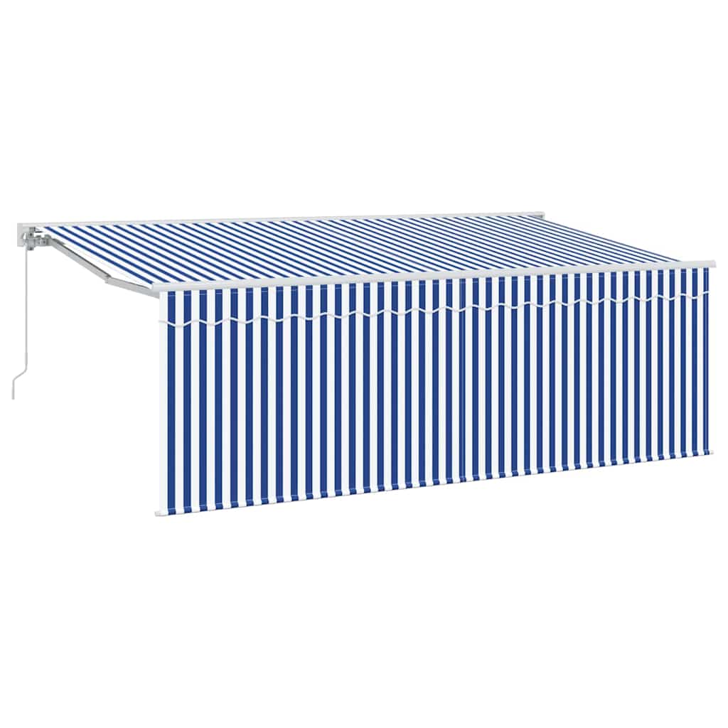 Udtrækkelig markise Blå og Hvid 400 x 200 cm