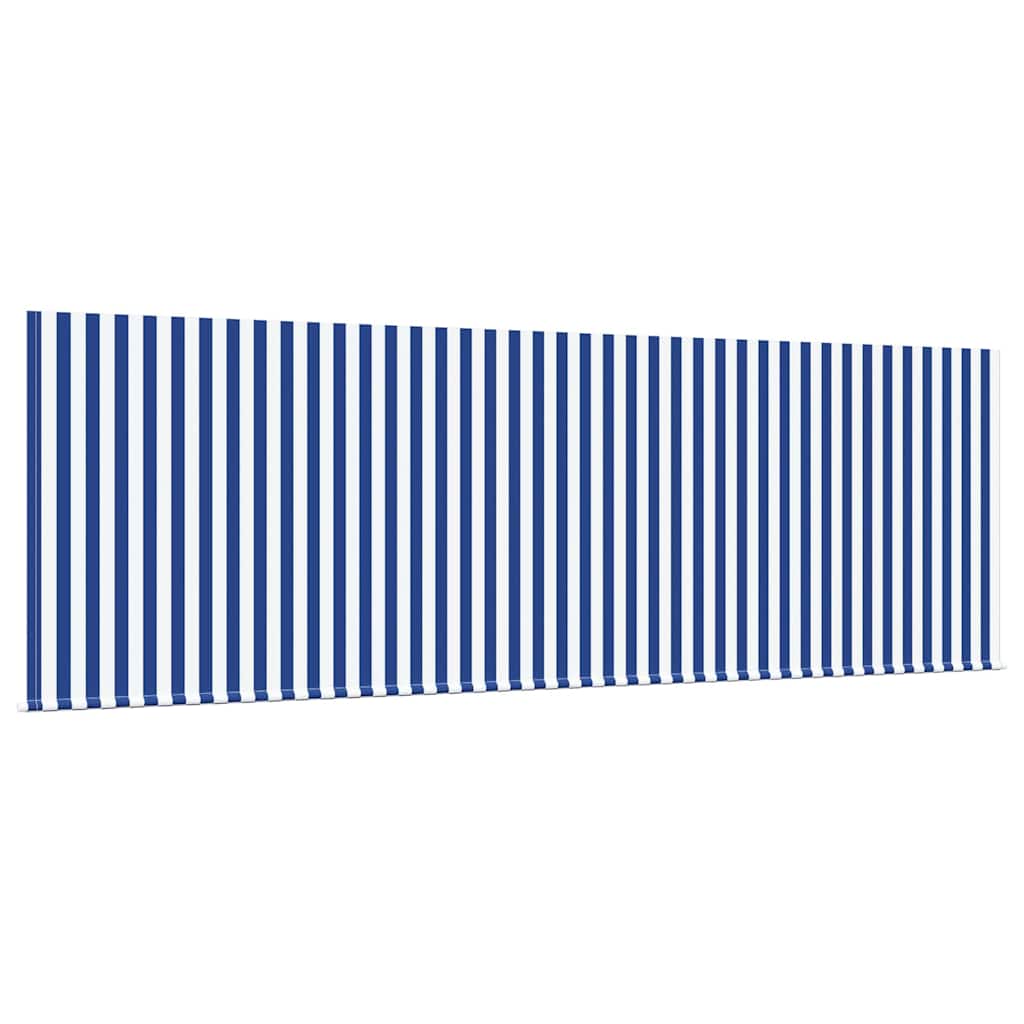 Udtrækkelig markise Blå og Hvid 400 x 200 cm
