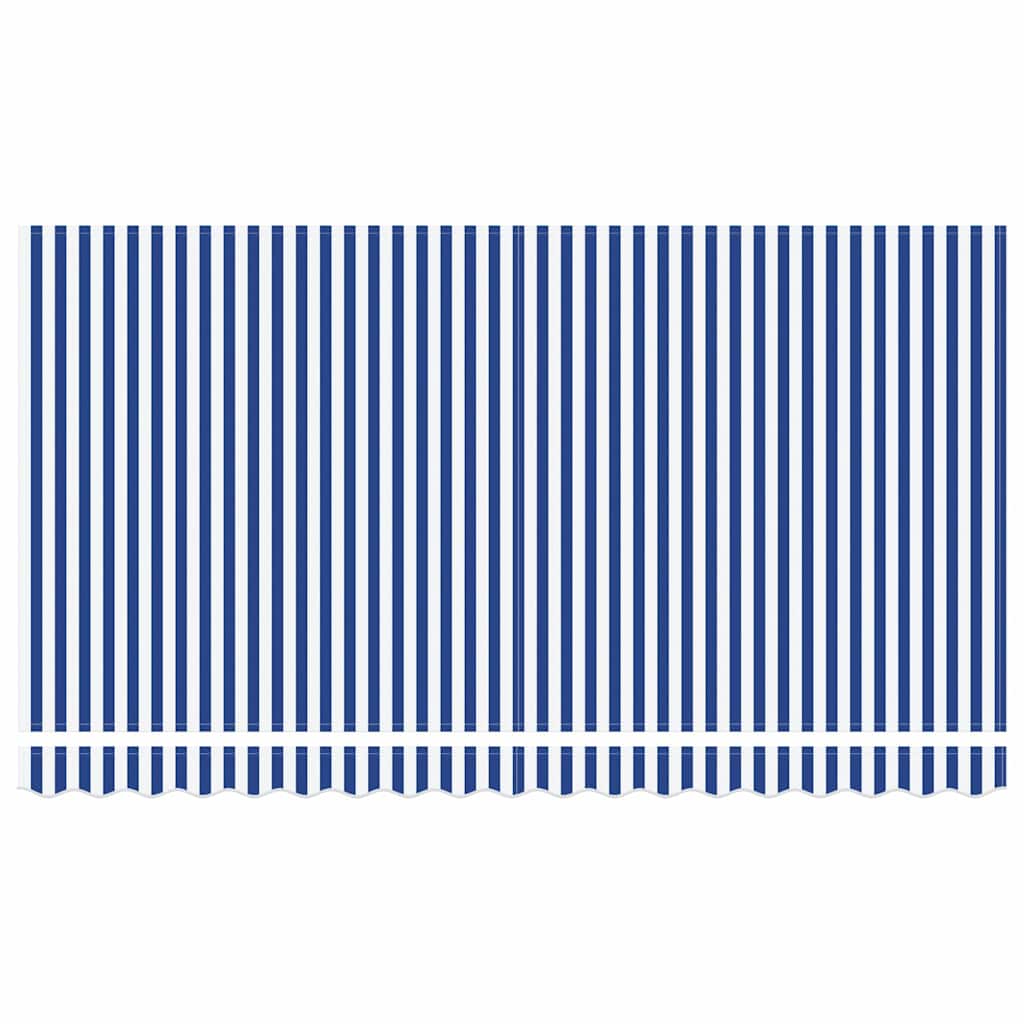 Udtrækkelig markise Blå og Hvid 400 x 200 cm