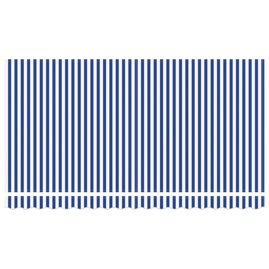 Udtrækkelig markise Blå og Hvid 400 x 200 cm