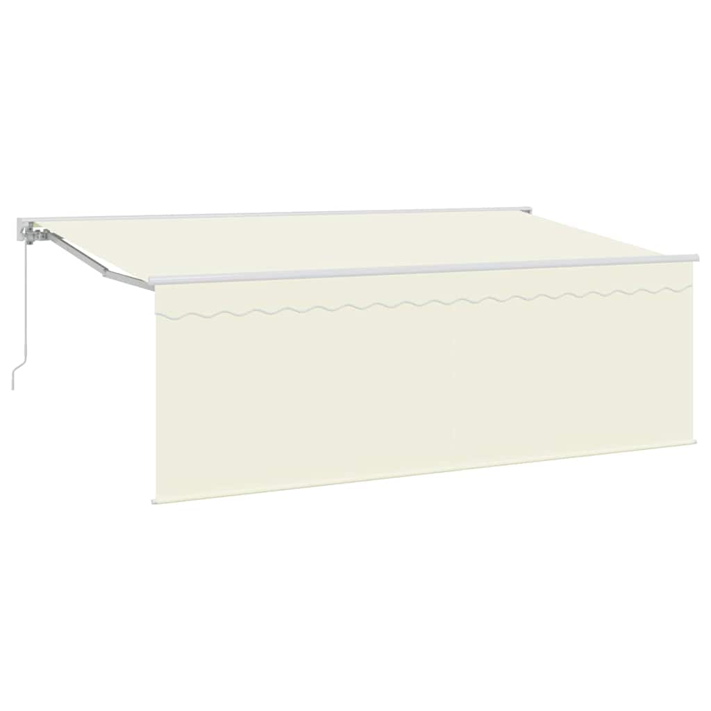 Udtrækkelig markise Creme 400 x 200 cm Polyester og Aluminium