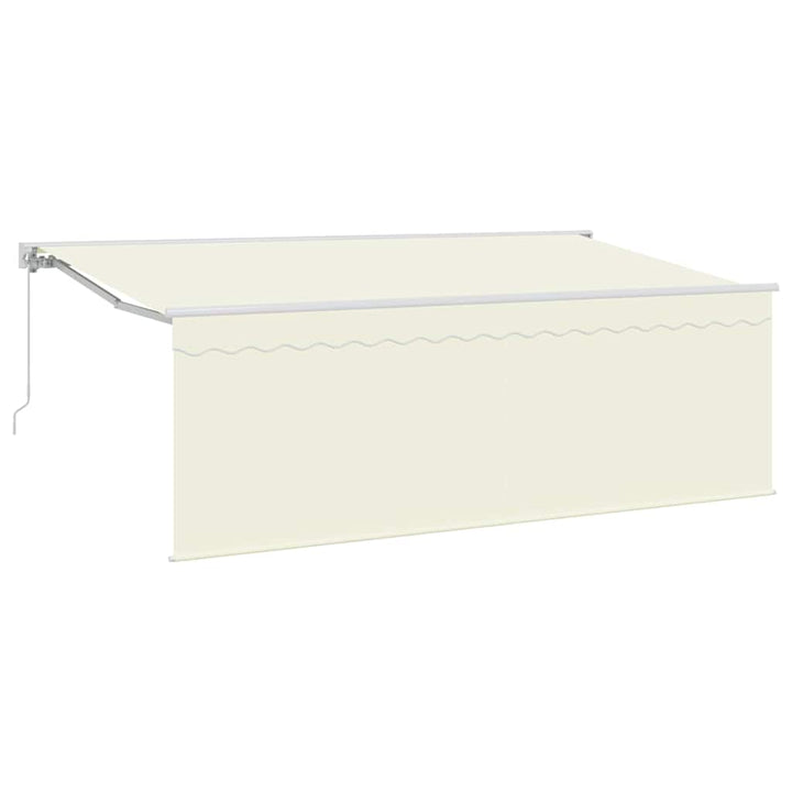 Udtrækkelig markise Creme 400 x 200 cm Polyester og Aluminium