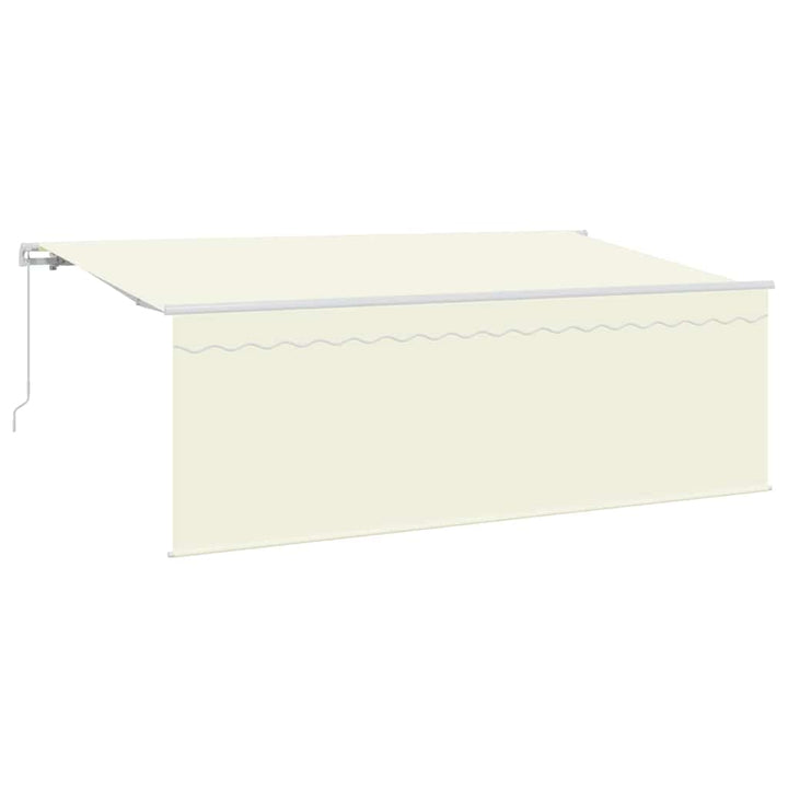 Utrækkelig Markise Creme 400 x 200 cm Polyester og Aluminium