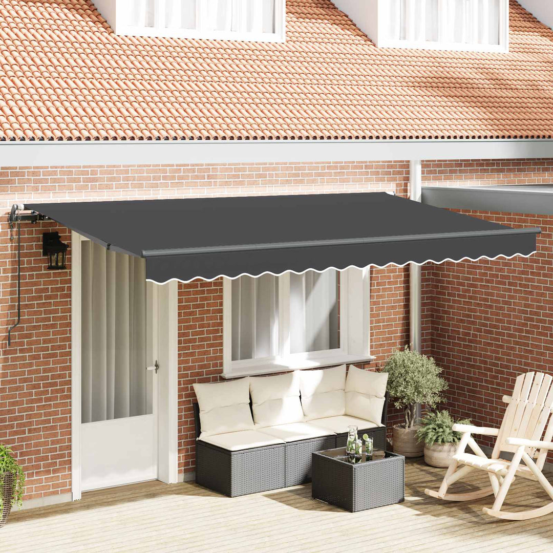 Utrækkelig Markise Antracit 400 x 200 cm Stof