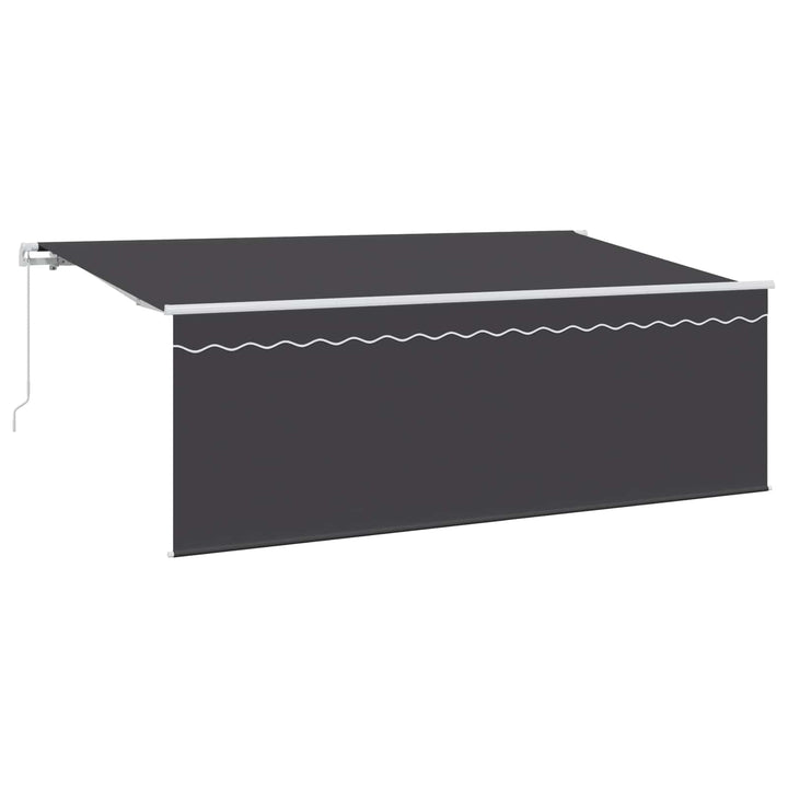 Utrækkelig Markise Antracit 400 x 200 cm Polyester og Aluminium