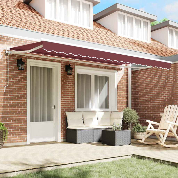 Markiseramme Bordeaux 400 x 200 cm Polyester med PU belægning