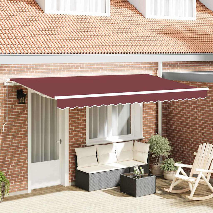 Utrækkelig Markise Bordeaux 400 x 200 cm Stof