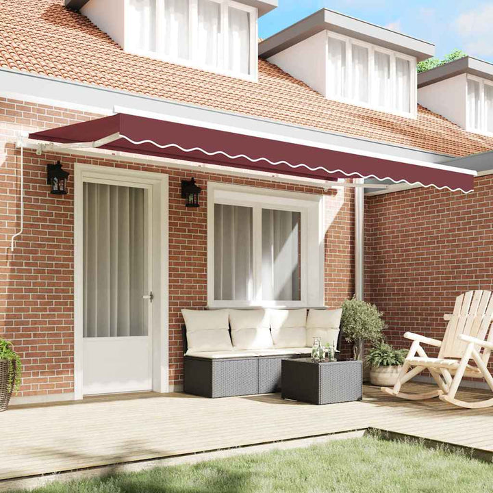 Utrækkelig Markise Bordeaux 400 x 200 cm Stof