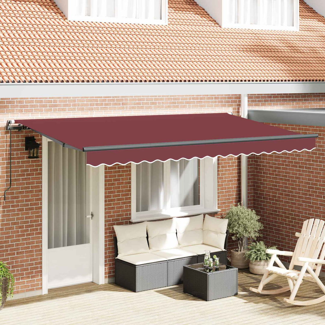 Udtrækkelig markise Bordeaux 400 x 200 cm Stof