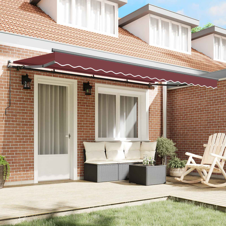 Udtrækkelig markise Bordeaux 400 x 200 cm Stof