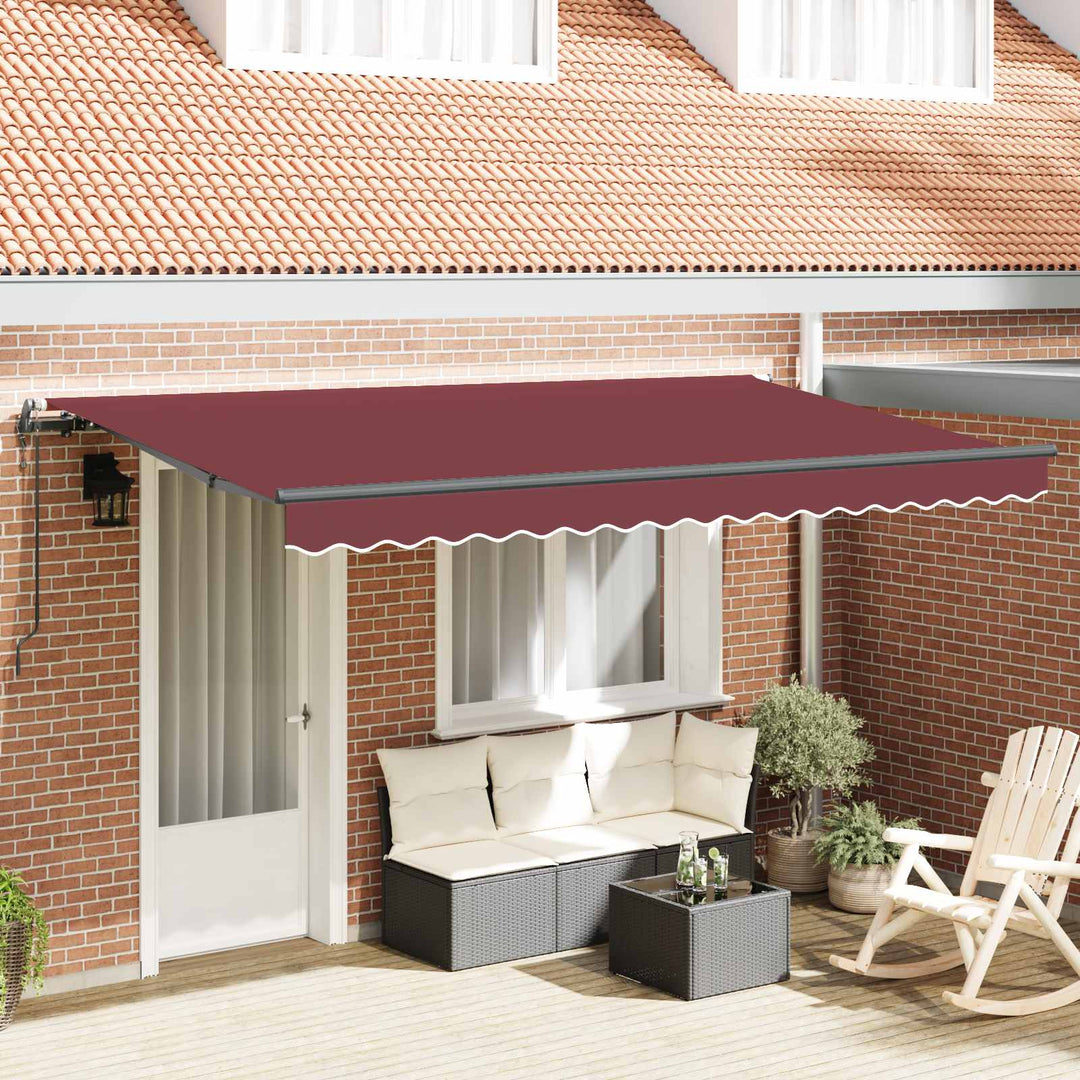 Utrækkelig Markise Bordeaux 400 x 200 cm Stof
