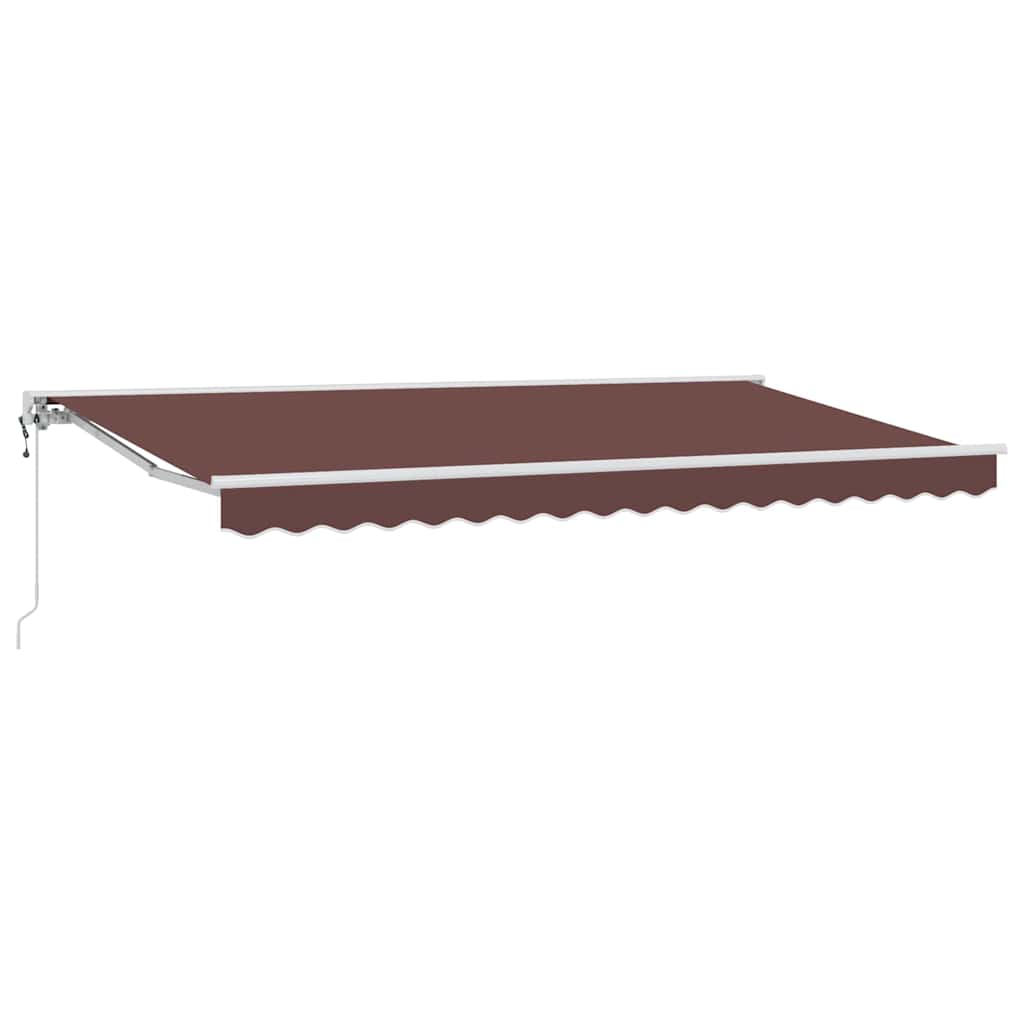 Markiseramme Brun 400 x 200 cm Polyester med PU belægning