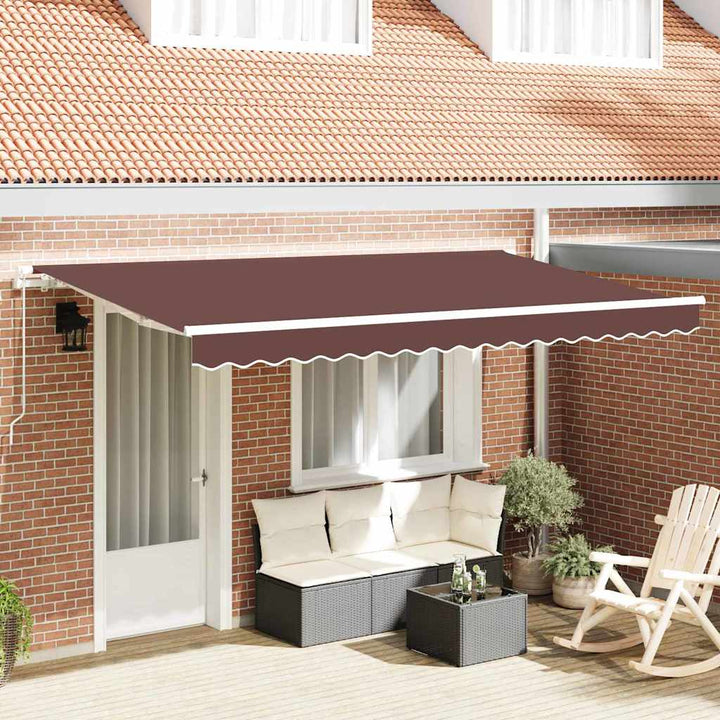 Utrækkelig Markise Brun 400 x 200 cm Stof