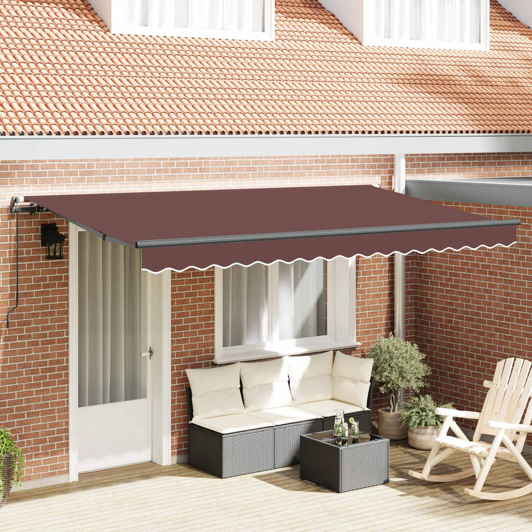 Utrækkelig Markise Brun 400 x 200 cm Stof