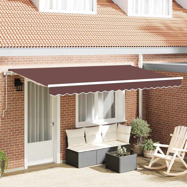 Utrækkelig Markise Brun 400 x 200 cm Stof