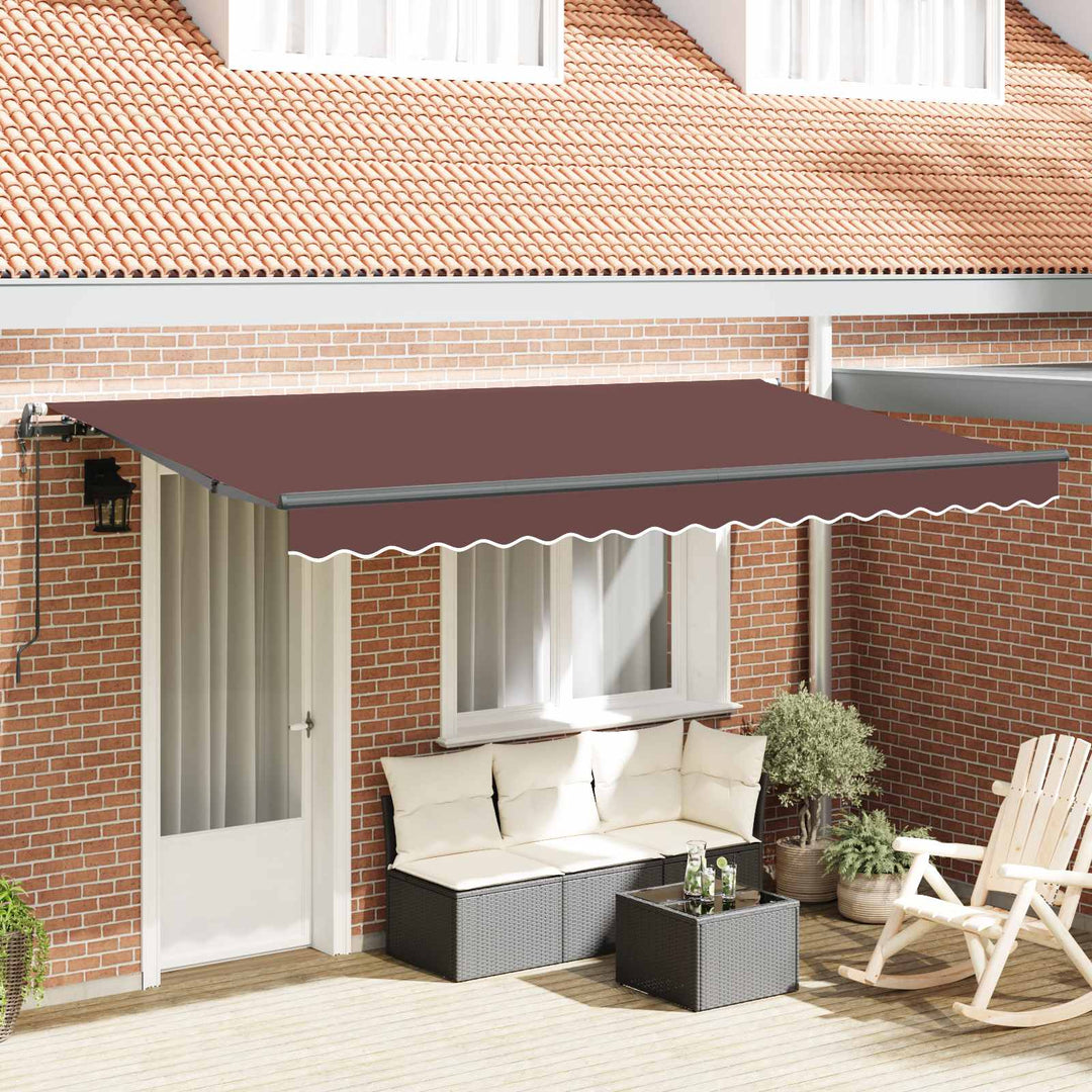 Utrækkelig Markise Brun 400 x 200 cm Stof