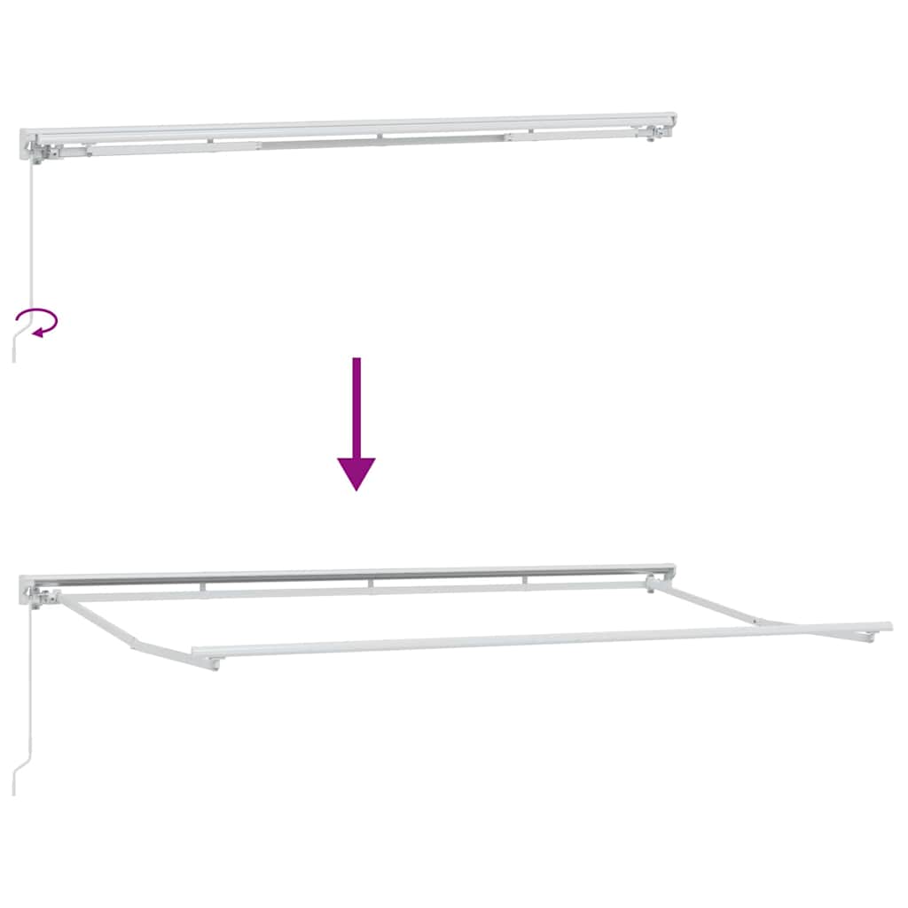 Markiseramme Anthracit og hvid 400 x 200 cm