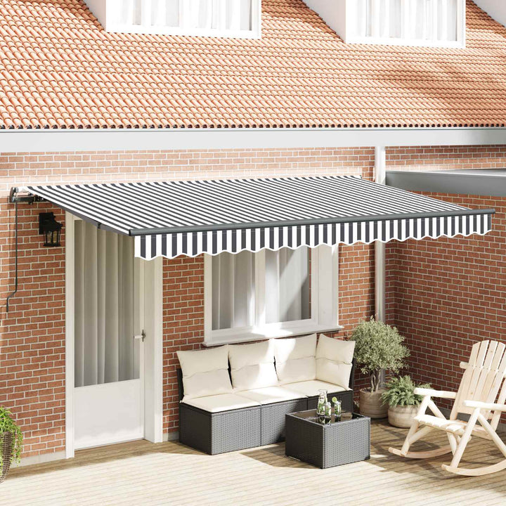 Utrækkelig Markise Antracit 400 x 200 cm Stof