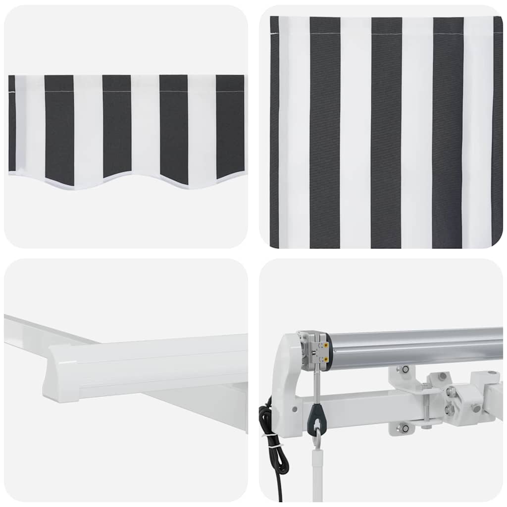 Utrækkelig Markise Antracit 400 x 200 cm Stof