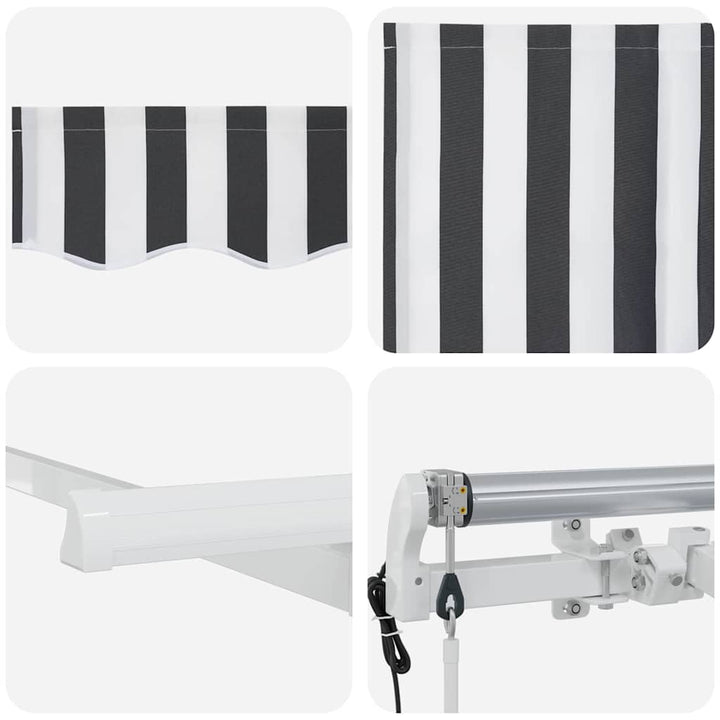 Utrækkelig Markise Antracit 400 x 200 cm Stof