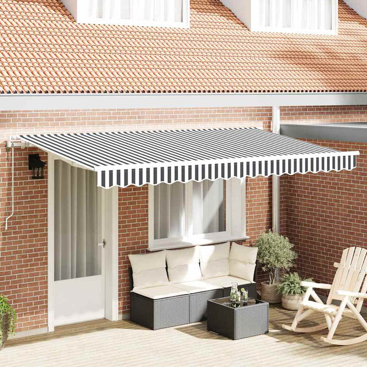 Utrækkelig Markise Antracit 400 x 200 cm Stof