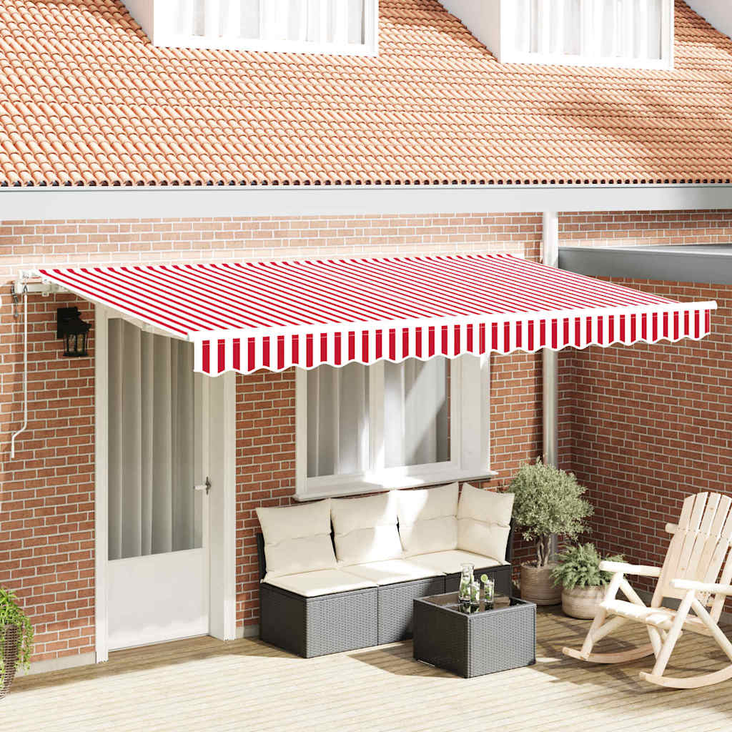 Utrækkelig Markise Rød 400 x 200 cm Stof