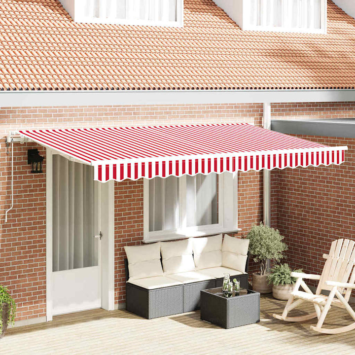 Utrækkelig Markise Rød 400 x 200 cm Stof