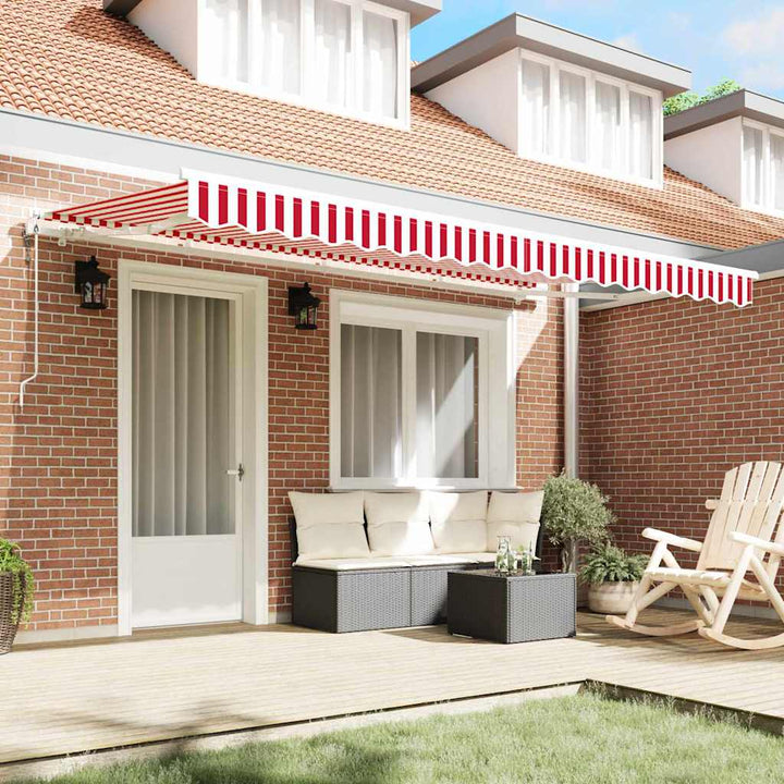 Utrækkelig Markise Rød 400 x 200 cm Stof
