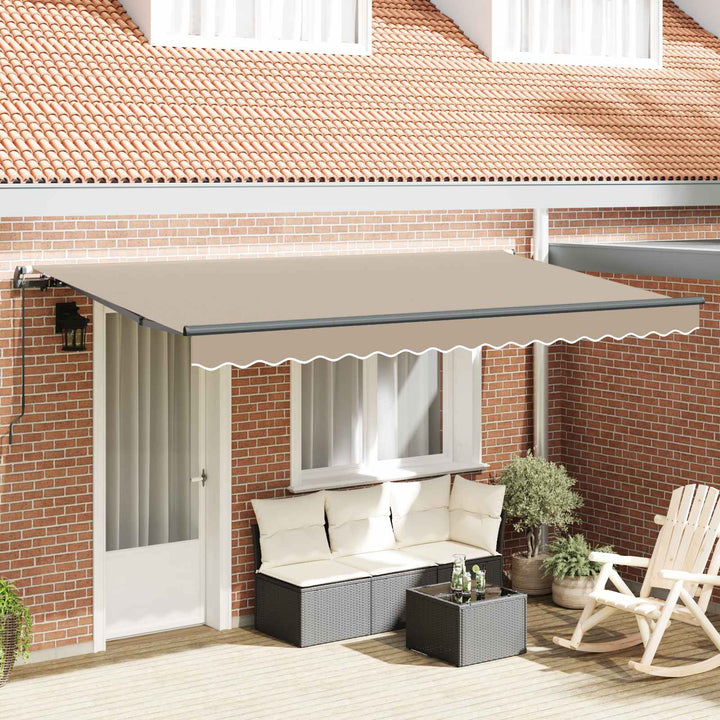 Utrækkelig Markise Beige 400 x 200 cm Stof
