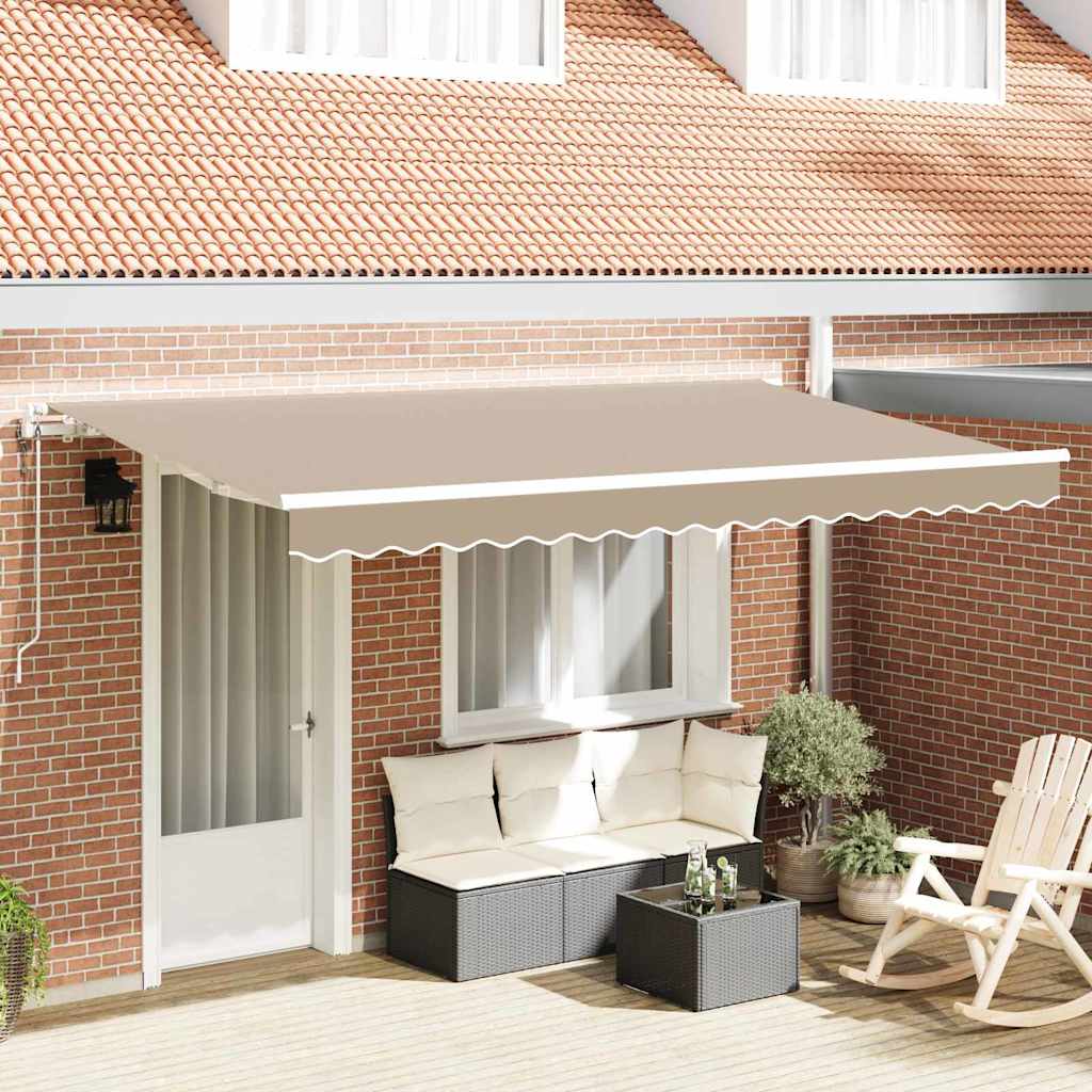 Utrækkelig Markise Beige 400 x 200 cm Stof