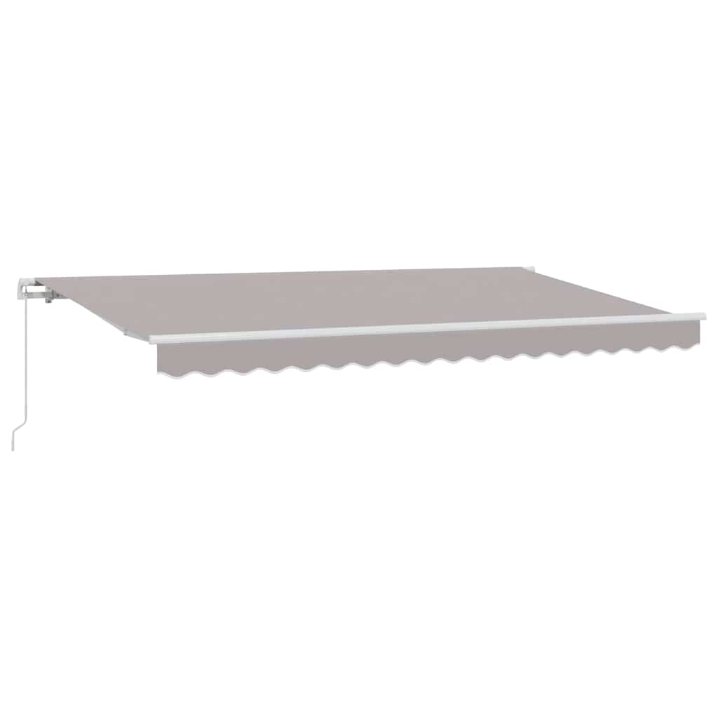 Utrækkelig Markise Lysegrå 400 x 200 cm Stof