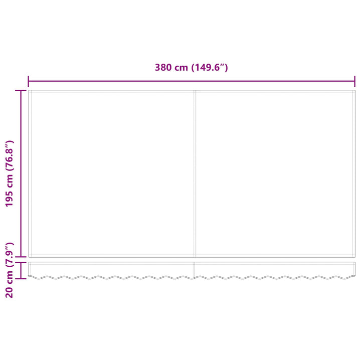 Utrækkelig Markise Grøn 400 x 200 cm Stof