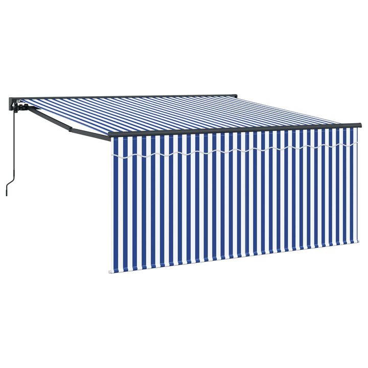 Utrækkelig Markise Blå og Hvid 300 x 250 cm