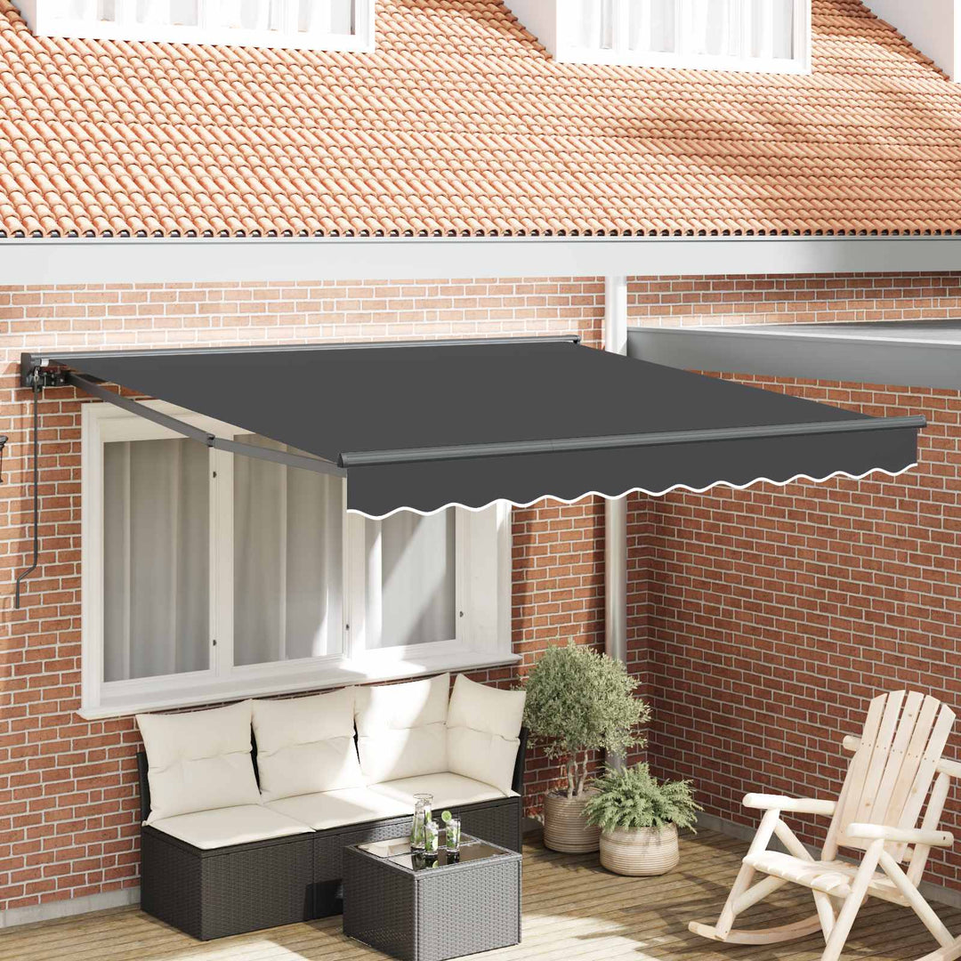 Markiseramme Antracit 300 x 250 cm Polyester med PU belægning