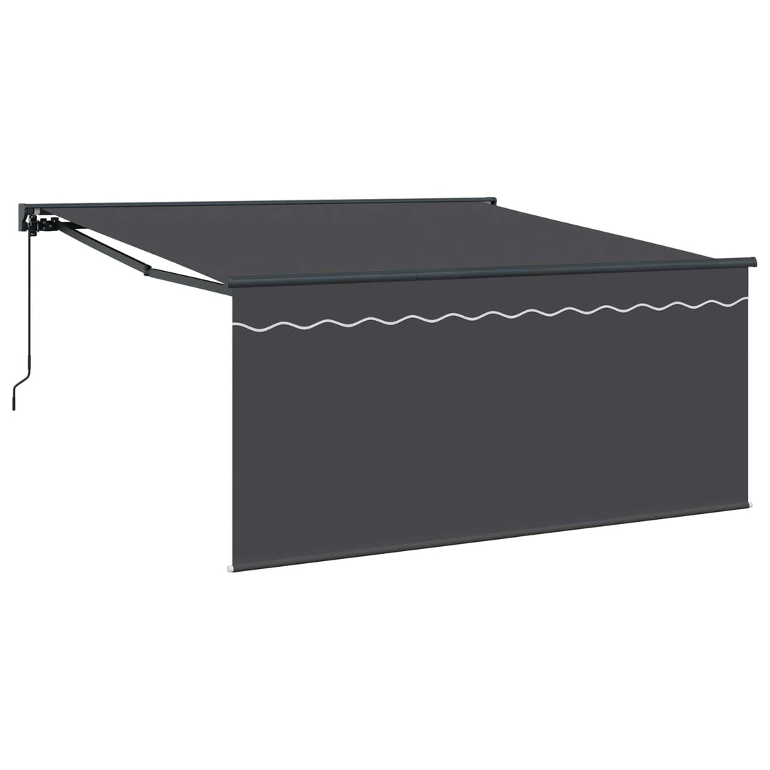 Utrækkelig Markise Antracit 300 x 250 cm Polyester og Aluminium