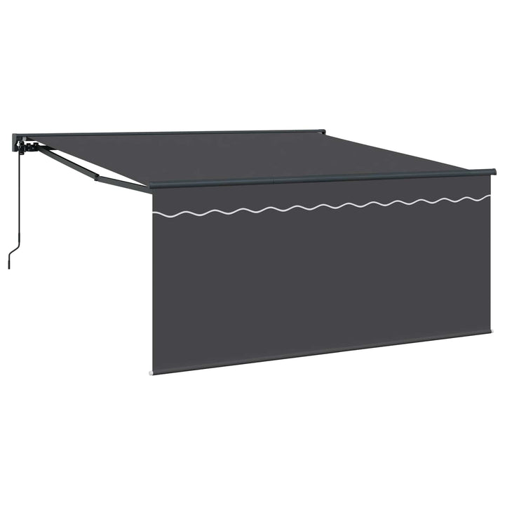 Utrækkelig Markise Antracit 300 x 250 cm Polyester og Aluminium