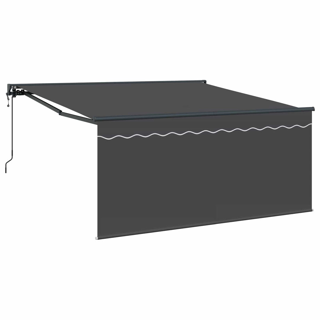 Utrækkelig Markise Antracit 300 x 250 cm Polyester og Aluminium