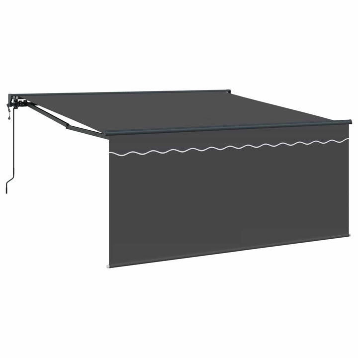 Utrækkelig Markise Antracit 300 x 250 cm Polyester og Aluminium