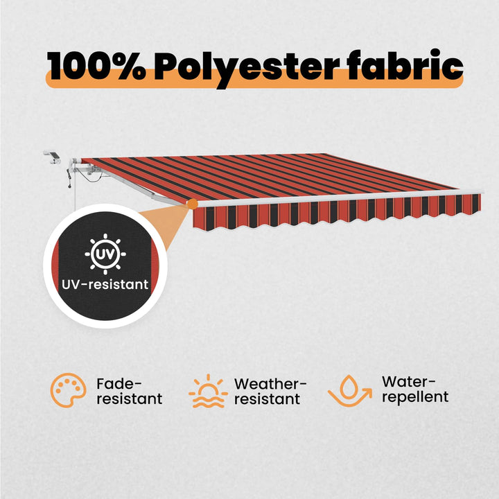 Udtrækkelig markise Orange og Brun 300 x 250 cm Polyester