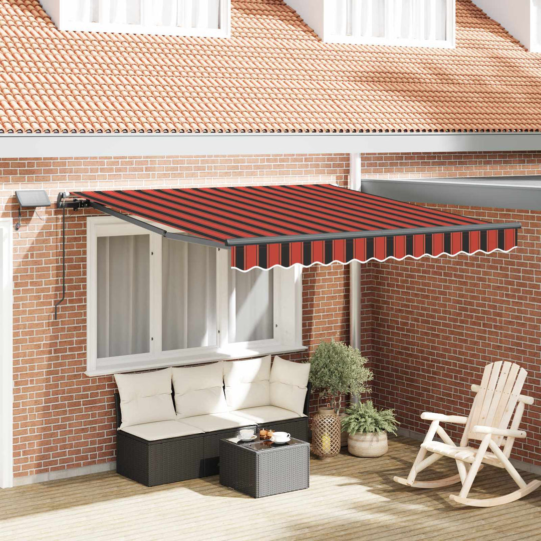Utrækkelig Markise orange og brun 300 x 250 cm Stof