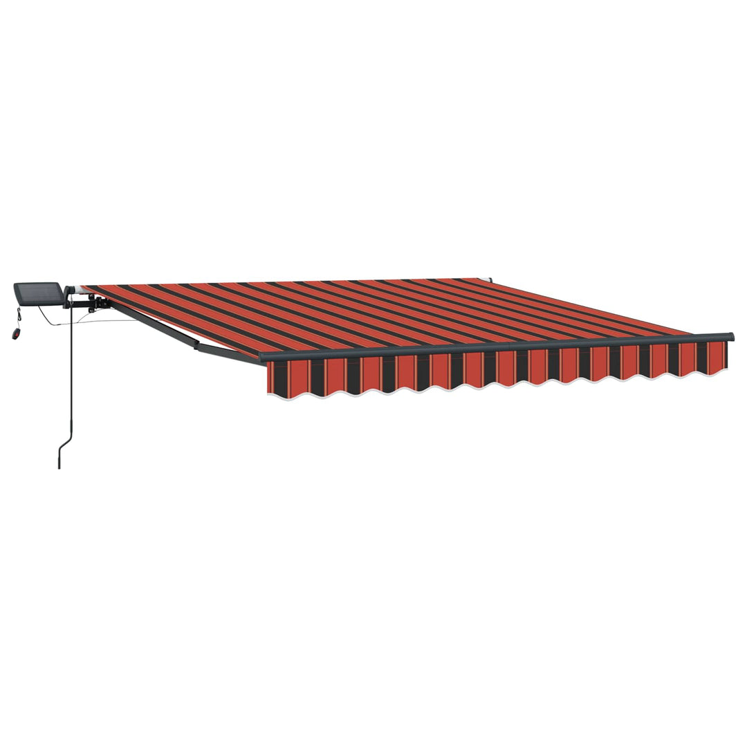 Utrækkelig Markise orange og brun 300 x 250 cm Stof