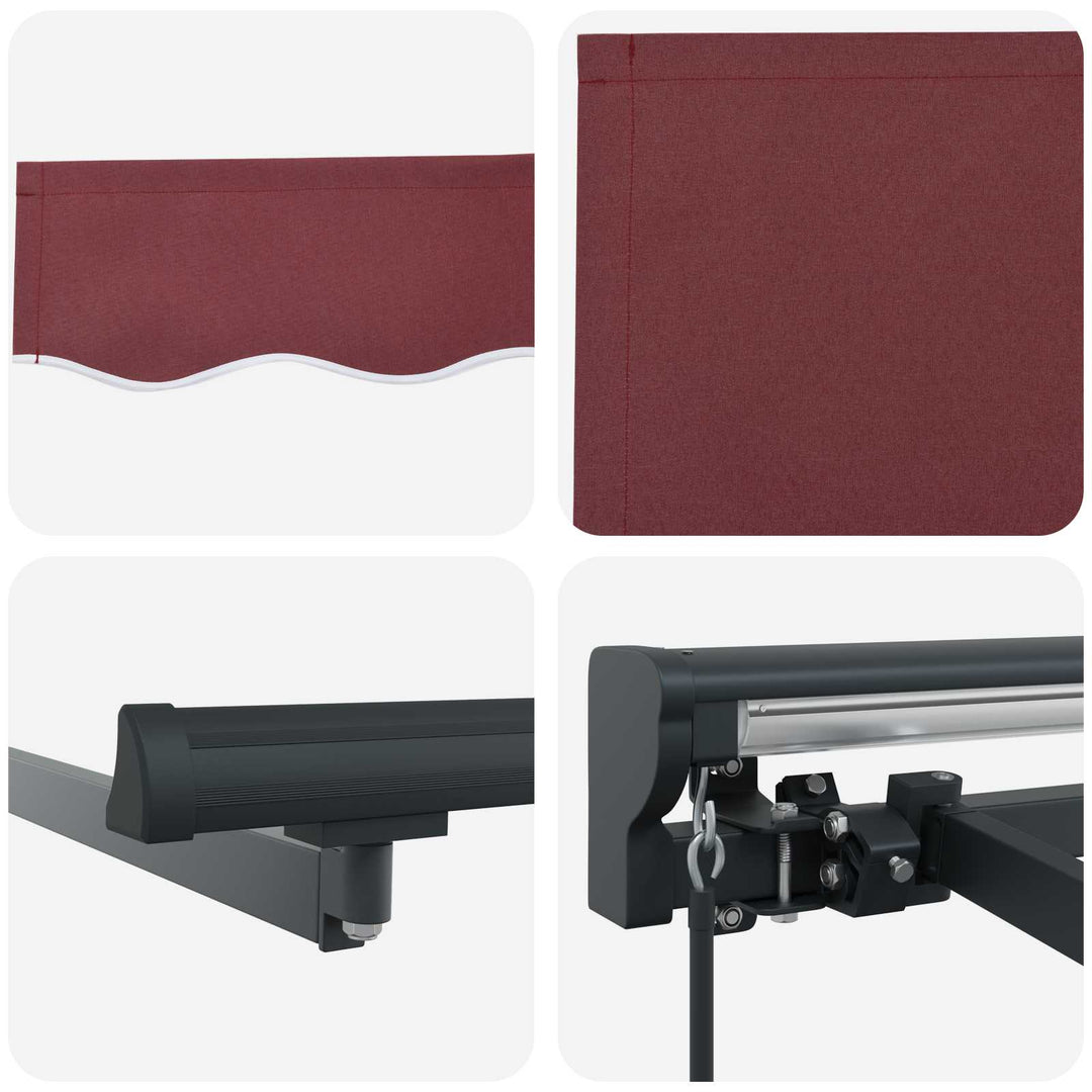 Markiseramme Bordeaux 300 x 250 cm Polyester med PU belægning