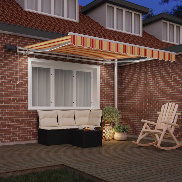 Udtrækkelig markise Gul og orange 300 x 250 cm