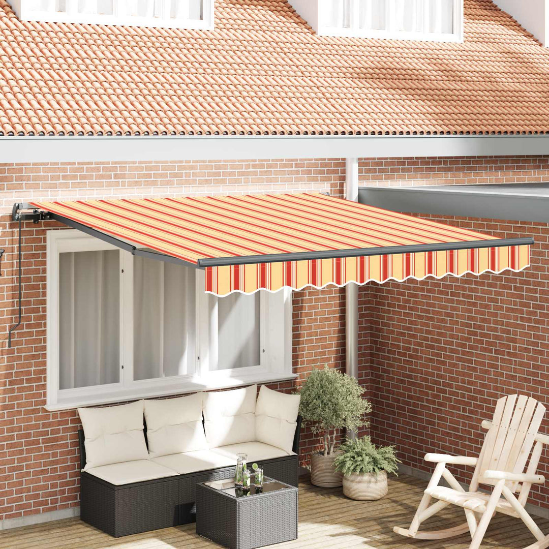 Udtrækkelig markise Gul og orange 300 x 250 cm