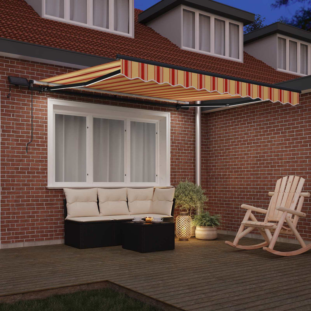 Udtrækkelig markise Gul og orange 300 x 250 cm