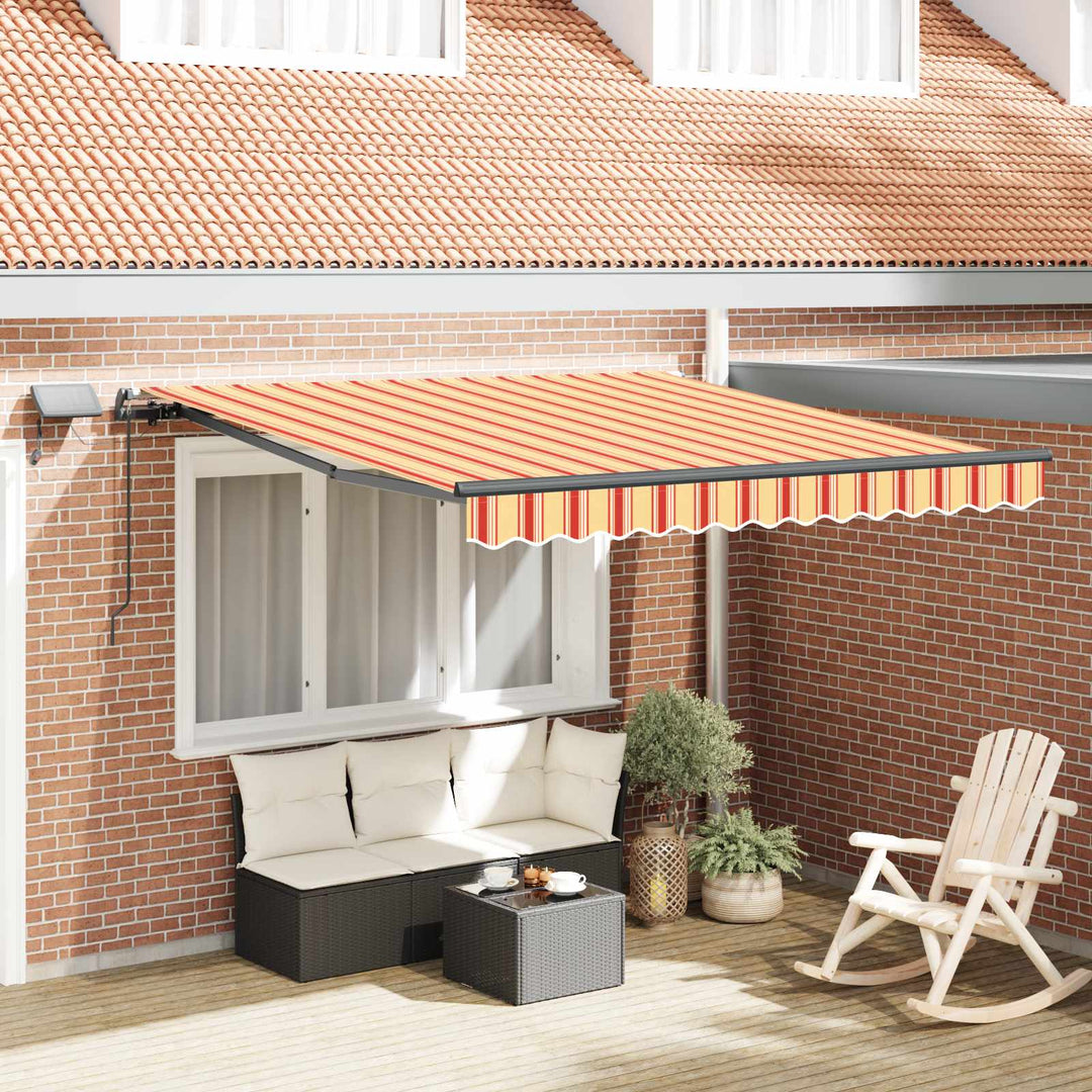 Udtrækkelig markise Gul og orange 300 x 250 cm