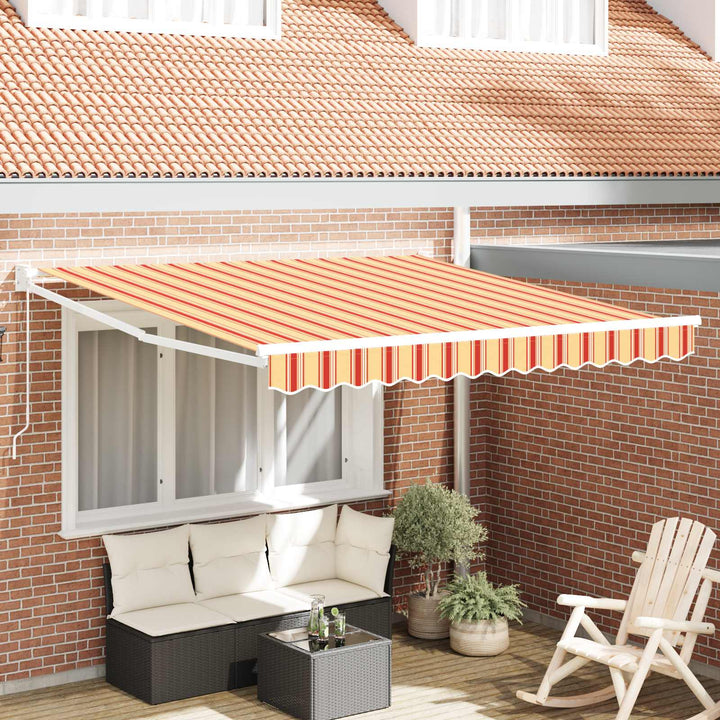 Markise Gul og orange 300 x 250 cm Polyester og metal