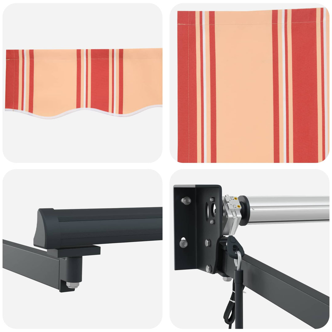 Markise Gul og orange 300 x 250 cm Polyester og metal