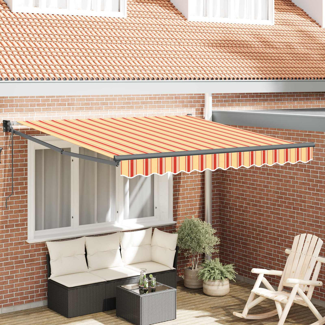 Markise Gul og orange 300 x 250 cm Polyester og metal